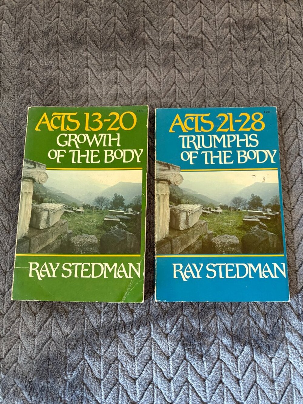 Ray Stedman Acts Book Set Growth Triumphs of the Body Paperback 13-28 Lot of 2